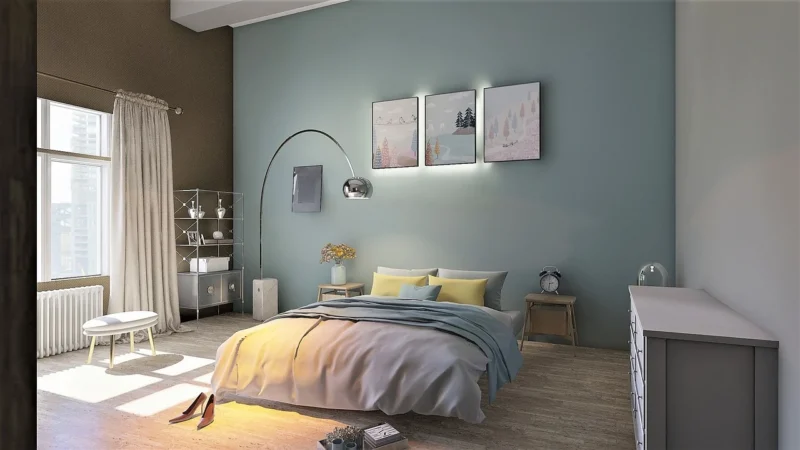 Ekodom Łóżko BODEN 100×200 Orzech Szuflada 1/2 długości łóżka